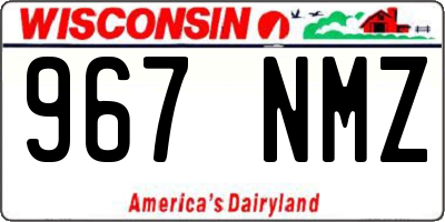 WI license plate 967NMZ
