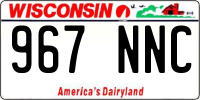 WI license plate 967NNC