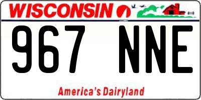 WI license plate 967NNE