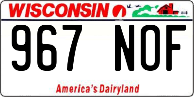 WI license plate 967NOF