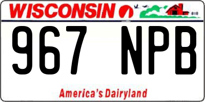 WI license plate 967NPB