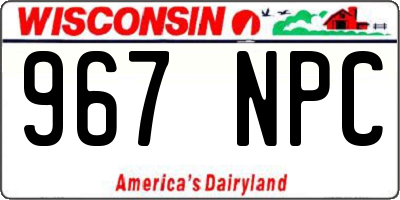WI license plate 967NPC