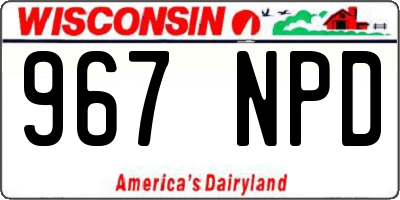 WI license plate 967NPD