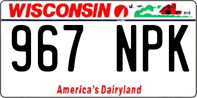 WI license plate 967NPK