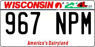 WI license plate 967NPM