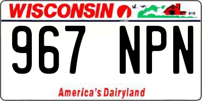 WI license plate 967NPN