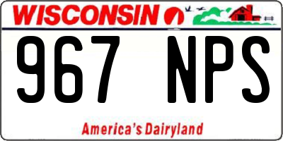 WI license plate 967NPS