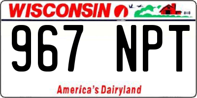 WI license plate 967NPT