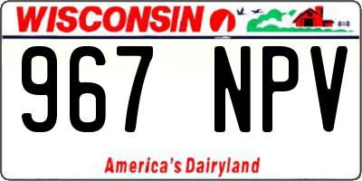 WI license plate 967NPV