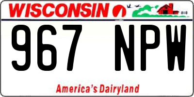 WI license plate 967NPW