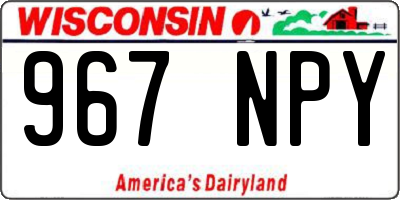 WI license plate 967NPY