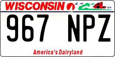 WI license plate 967NPZ