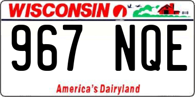 WI license plate 967NQE