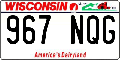 WI license plate 967NQG