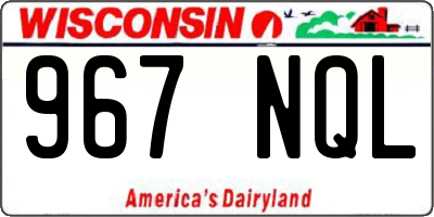 WI license plate 967NQL