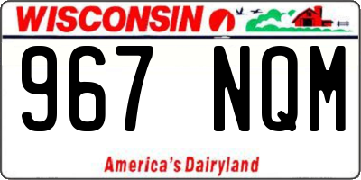 WI license plate 967NQM