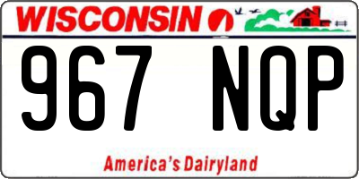 WI license plate 967NQP