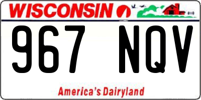 WI license plate 967NQV