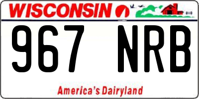 WI license plate 967NRB