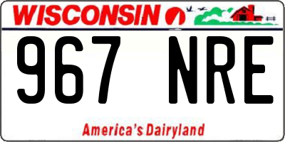 WI license plate 967NRE