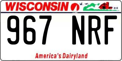 WI license plate 967NRF