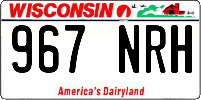WI license plate 967NRH