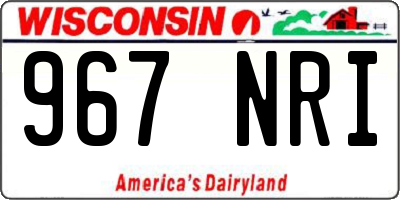 WI license plate 967NRI