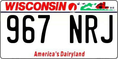 WI license plate 967NRJ