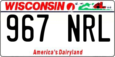 WI license plate 967NRL