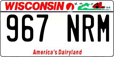 WI license plate 967NRM