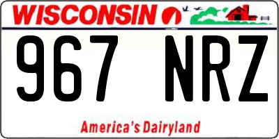 WI license plate 967NRZ