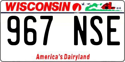 WI license plate 967NSE