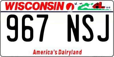 WI license plate 967NSJ