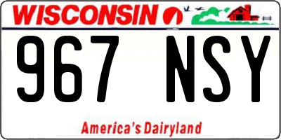 WI license plate 967NSY