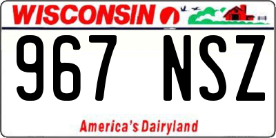 WI license plate 967NSZ