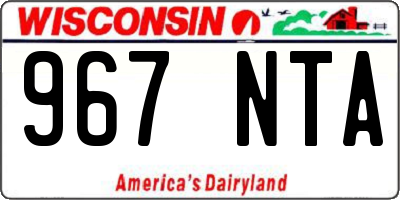 WI license plate 967NTA