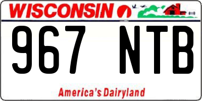 WI license plate 967NTB