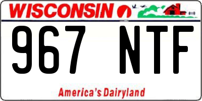 WI license plate 967NTF