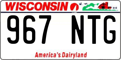 WI license plate 967NTG