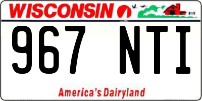 WI license plate 967NTI