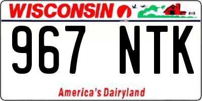 WI license plate 967NTK