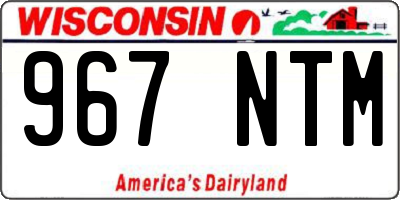 WI license plate 967NTM