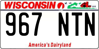 WI license plate 967NTN
