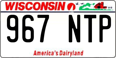 WI license plate 967NTP