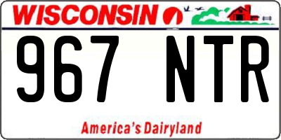 WI license plate 967NTR