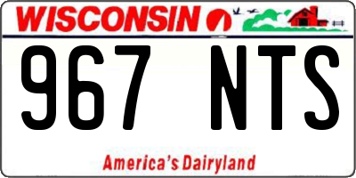 WI license plate 967NTS