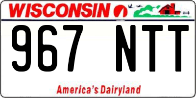 WI license plate 967NTT
