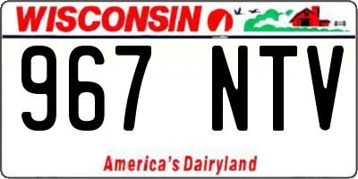 WI license plate 967NTV