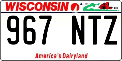 WI license plate 967NTZ