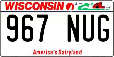 WI license plate 967NUG